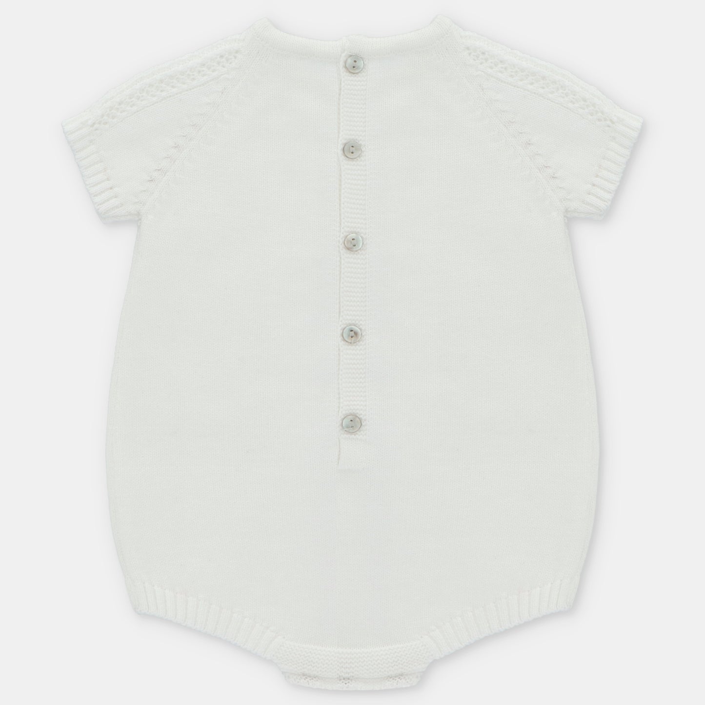 Pelele de punto Regina blanco roto