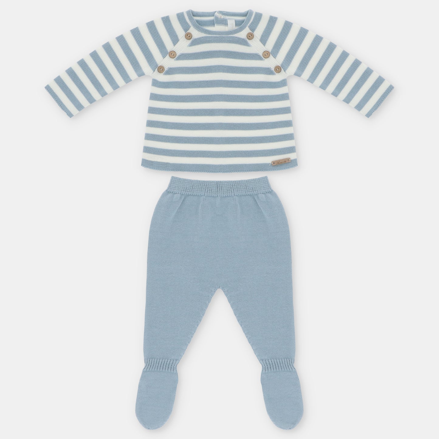 Conjunto punto 100% algodón rayas Capri