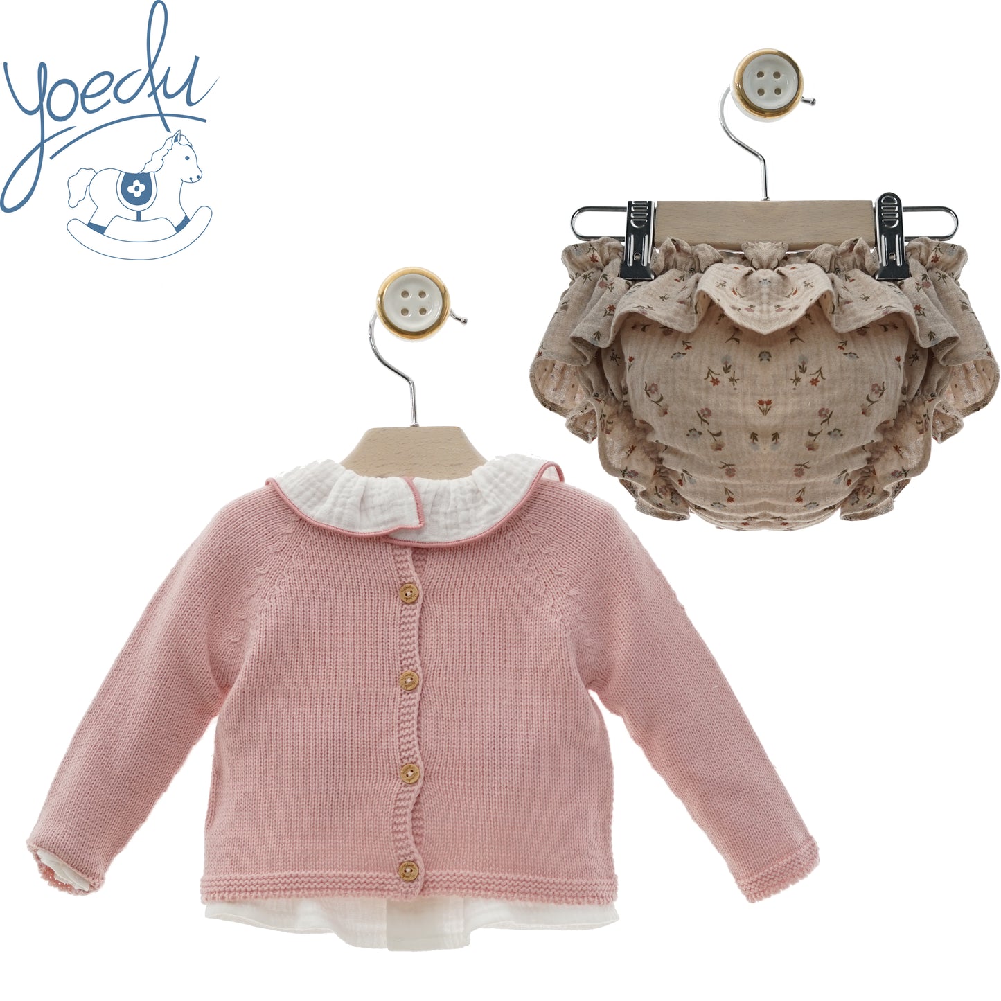 Conjunto baby niña gorrito