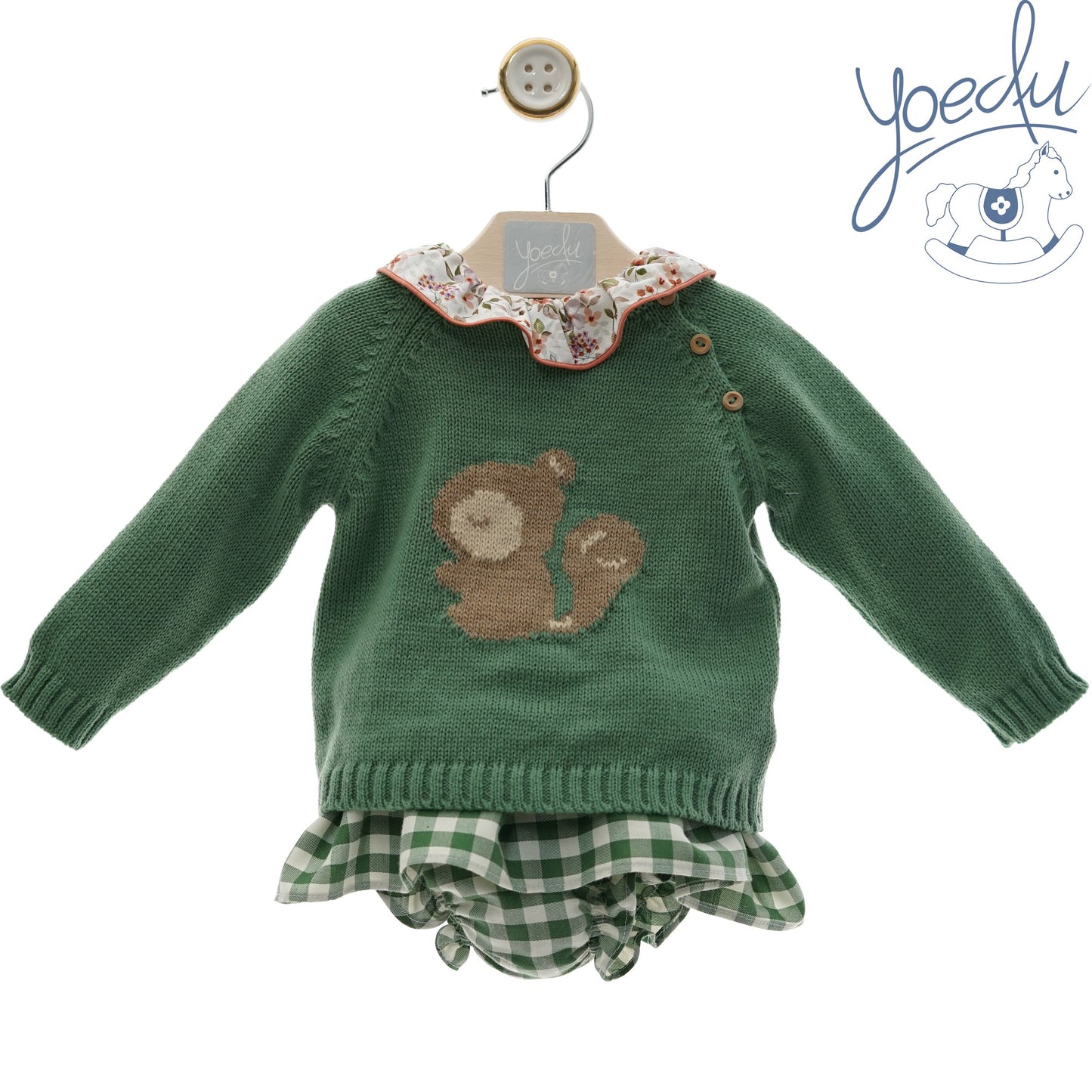 Conjunto bebé niña tres piezas - color CALABAZA