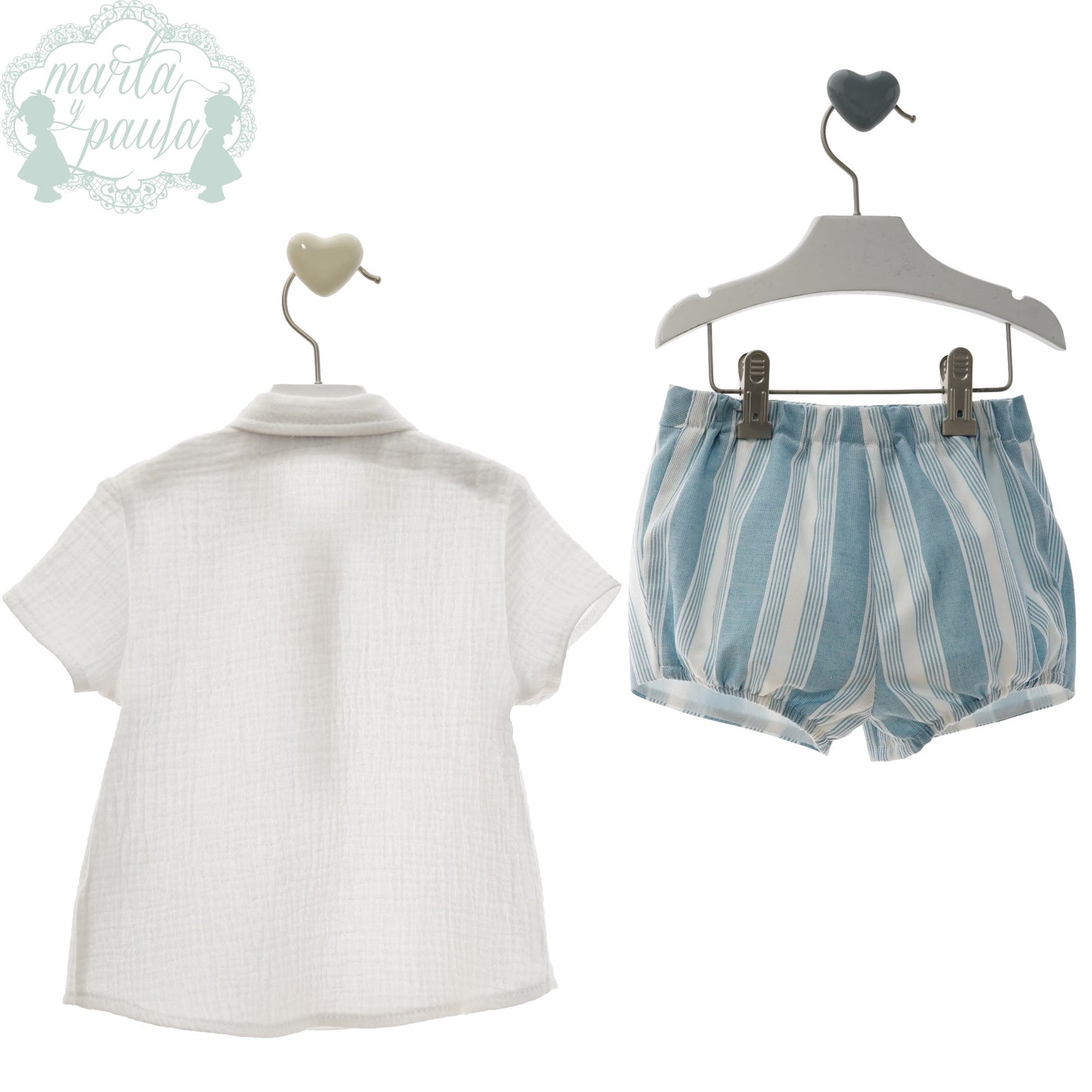 Conjunto de bebé con camisa de manga corta Doris