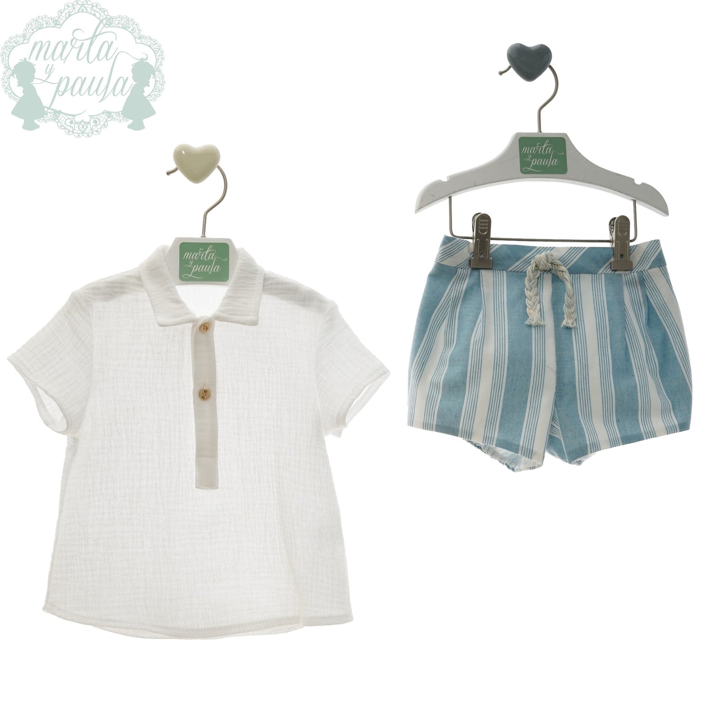 Conjunto de bebé con camisa de manga corta Doris