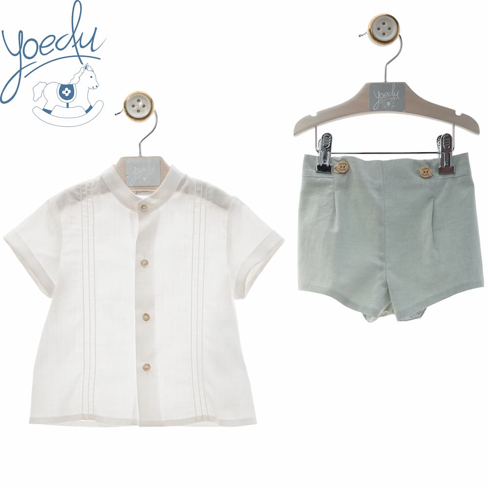 Conjunto de bebé manga corta Perla