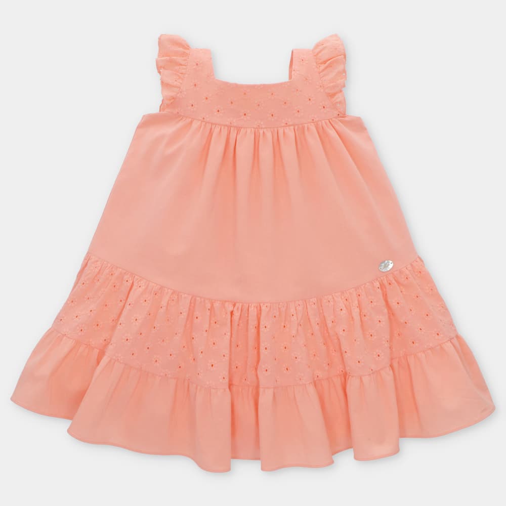 Vestido de tela bordada Momo