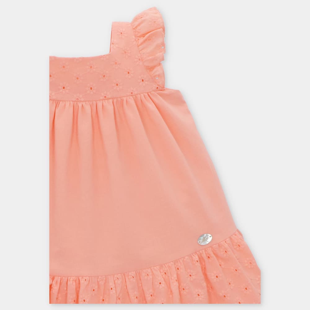 Vestido de tela bordada Momo