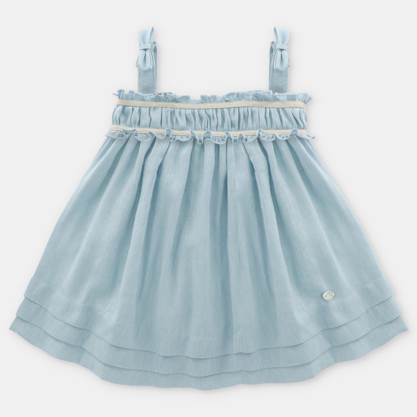 Vestido tela niña Capri azul