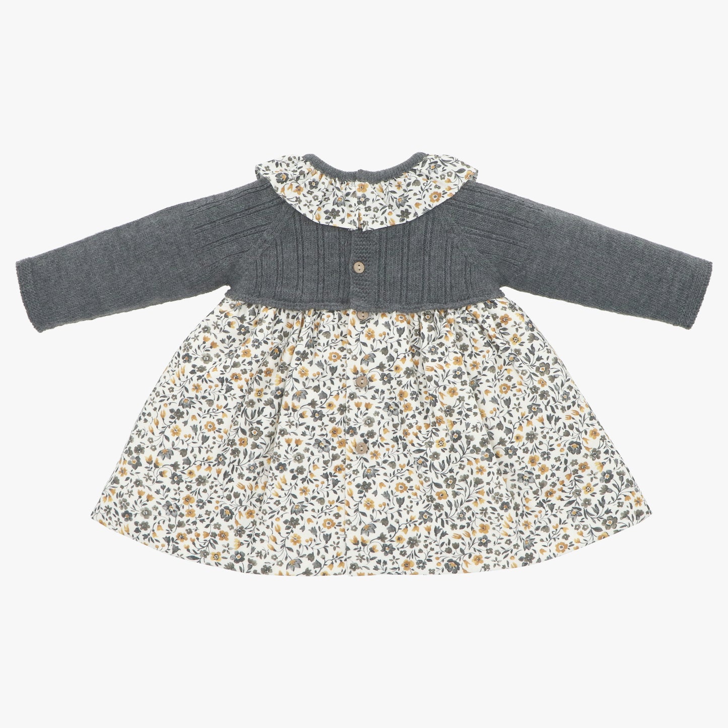 Vestido con punto en gris o mostaza Khardal