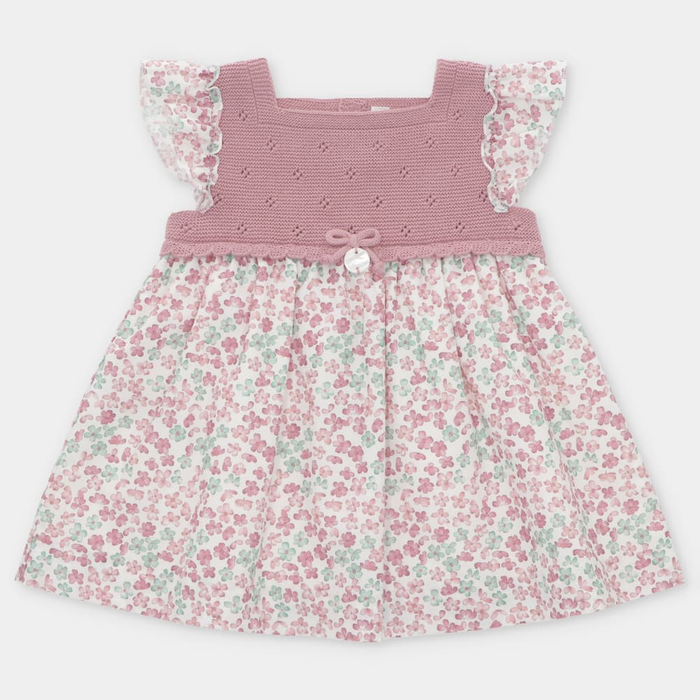 Vestido de punto y tela Prune (no incluye capota)