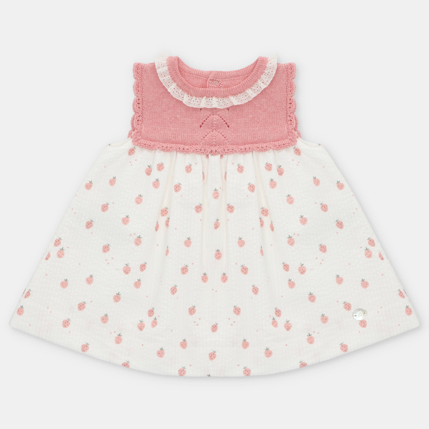 Vestido de punto y tela niña Fresonara