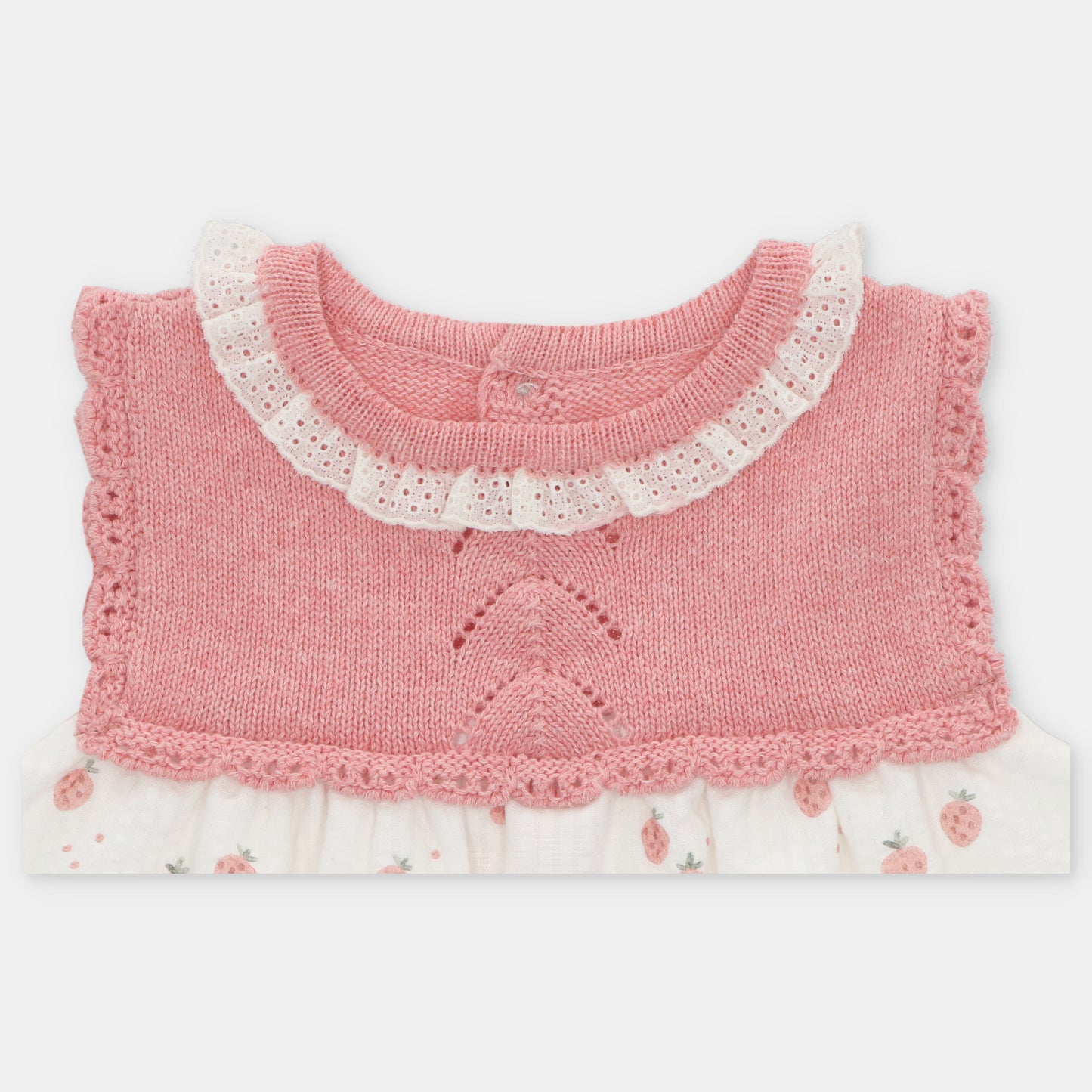 Vestido de punto y tela niña Fresonara