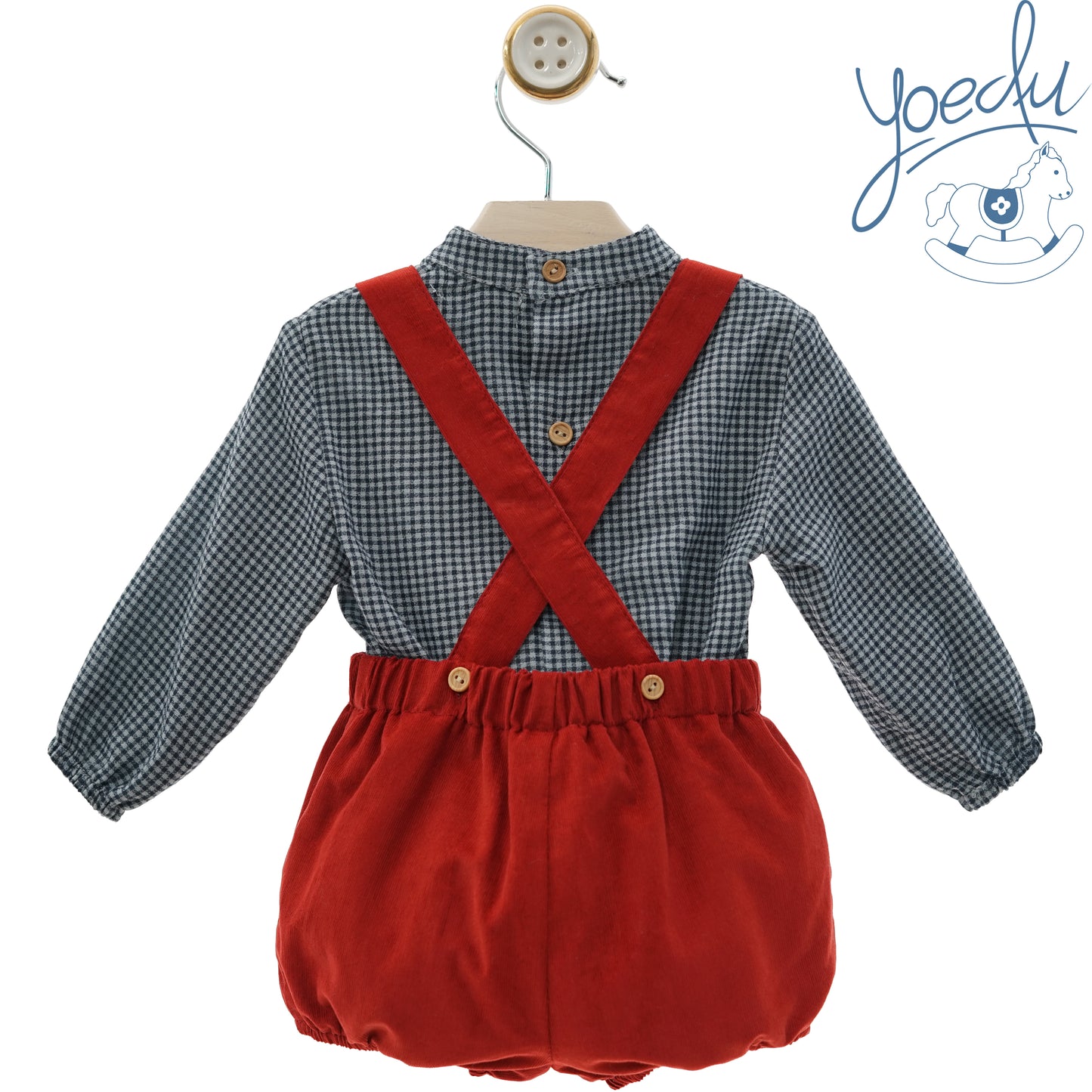 Conjunto bebé con patanlón corto y tirantes Familia Color