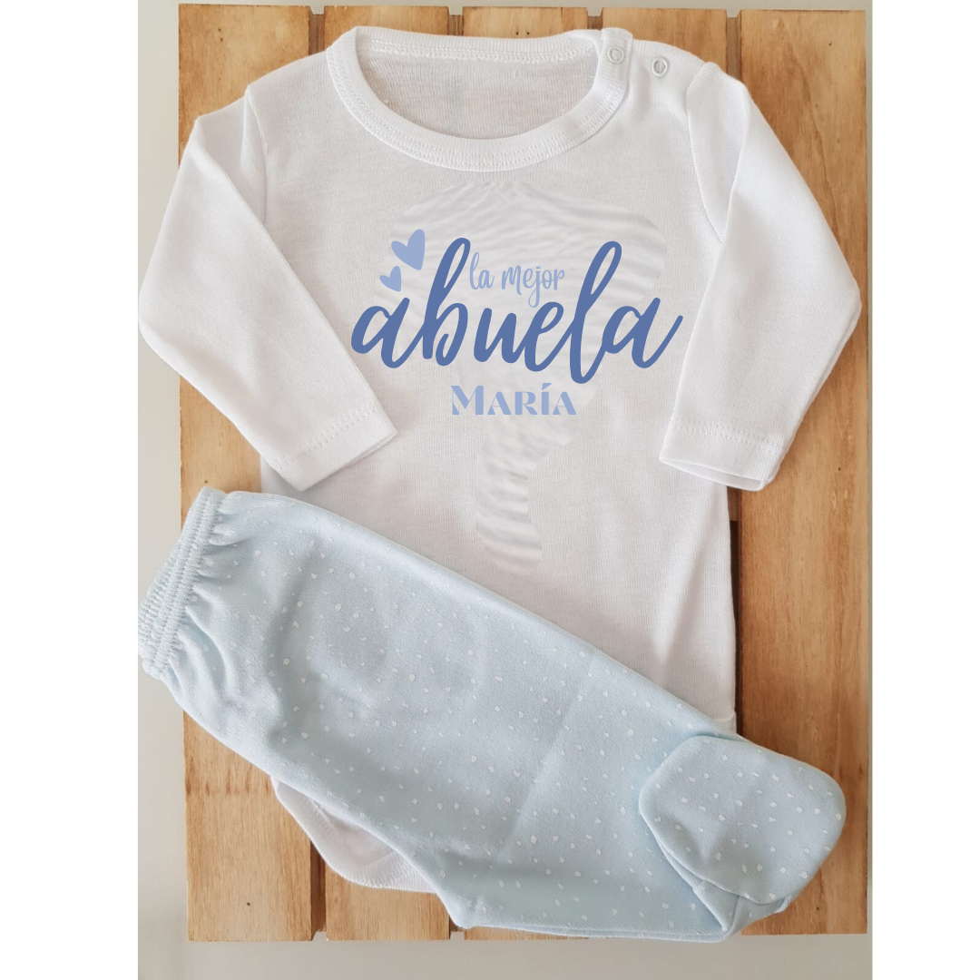 Conjunto con polaina personalizado - La mejor abuela