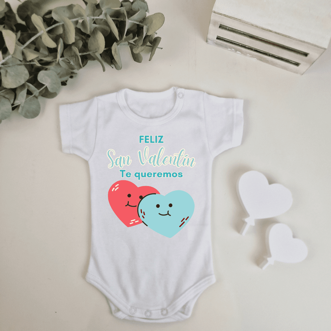 Body personalizado San Valentín - Corazones felices