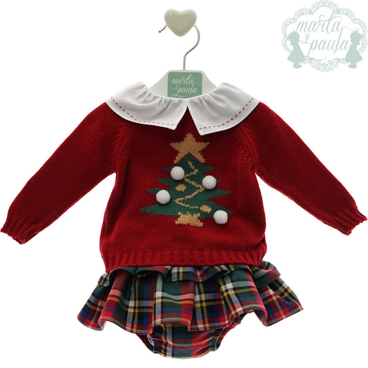 Conjunto bebé niña tres piezas Familia Marilyn