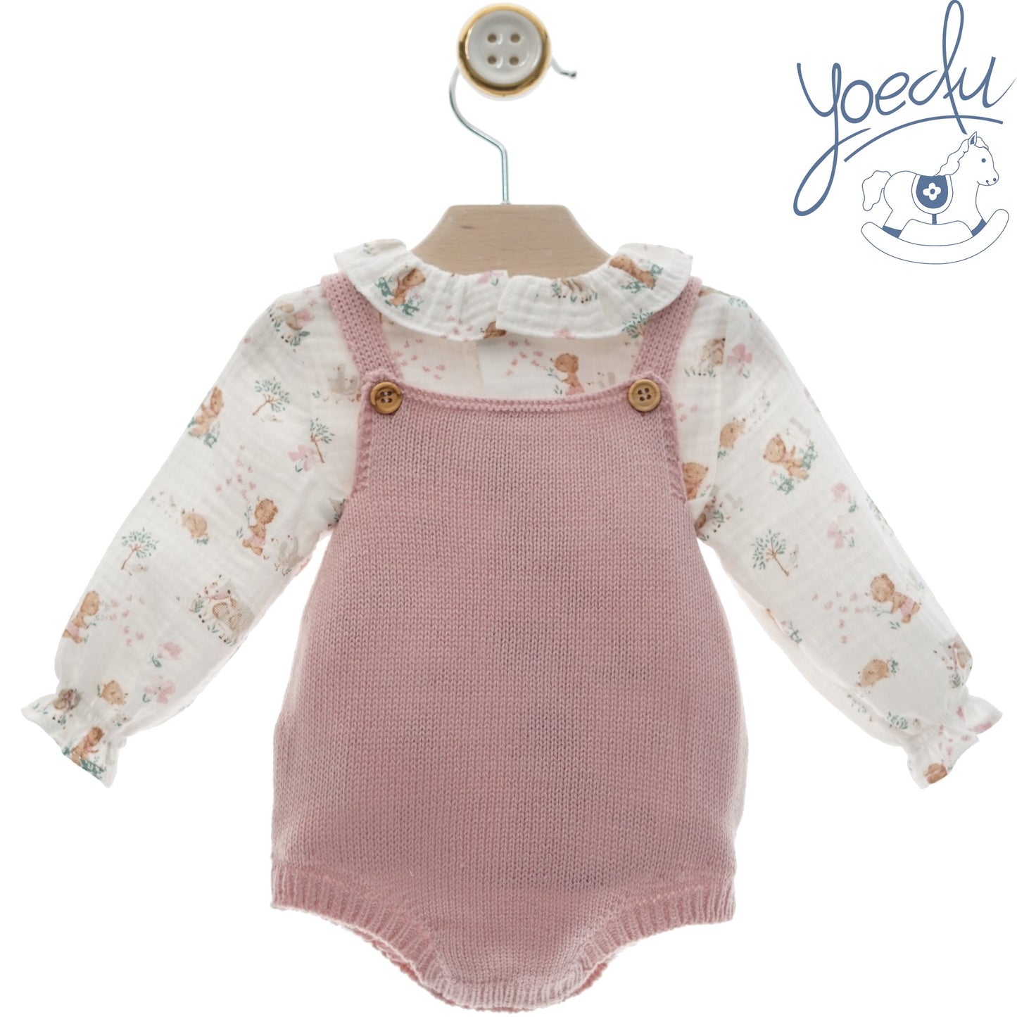 Conjunto bebé ranita niña Muselina