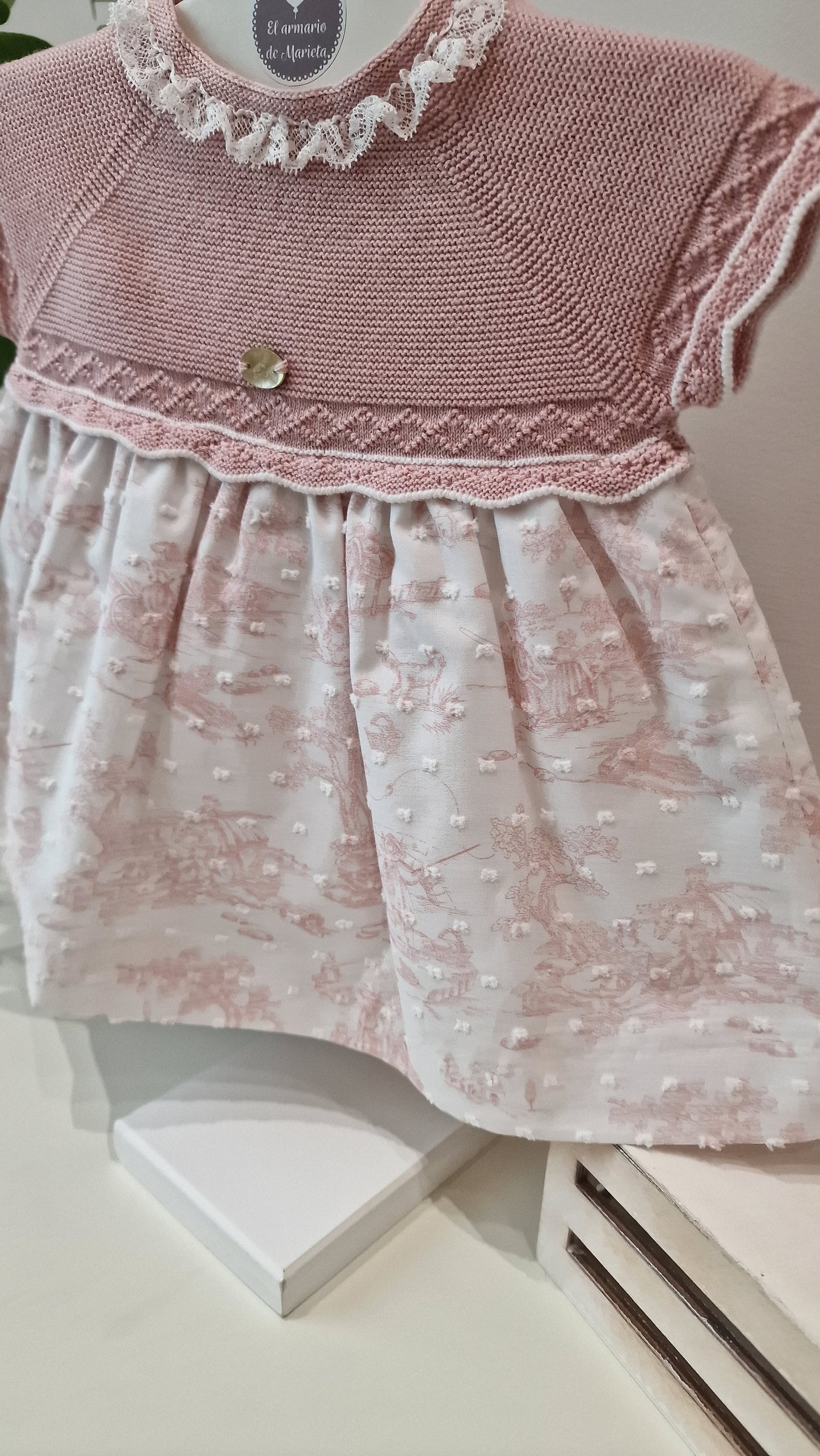 Vertido de punto y tela niña Montefioralle