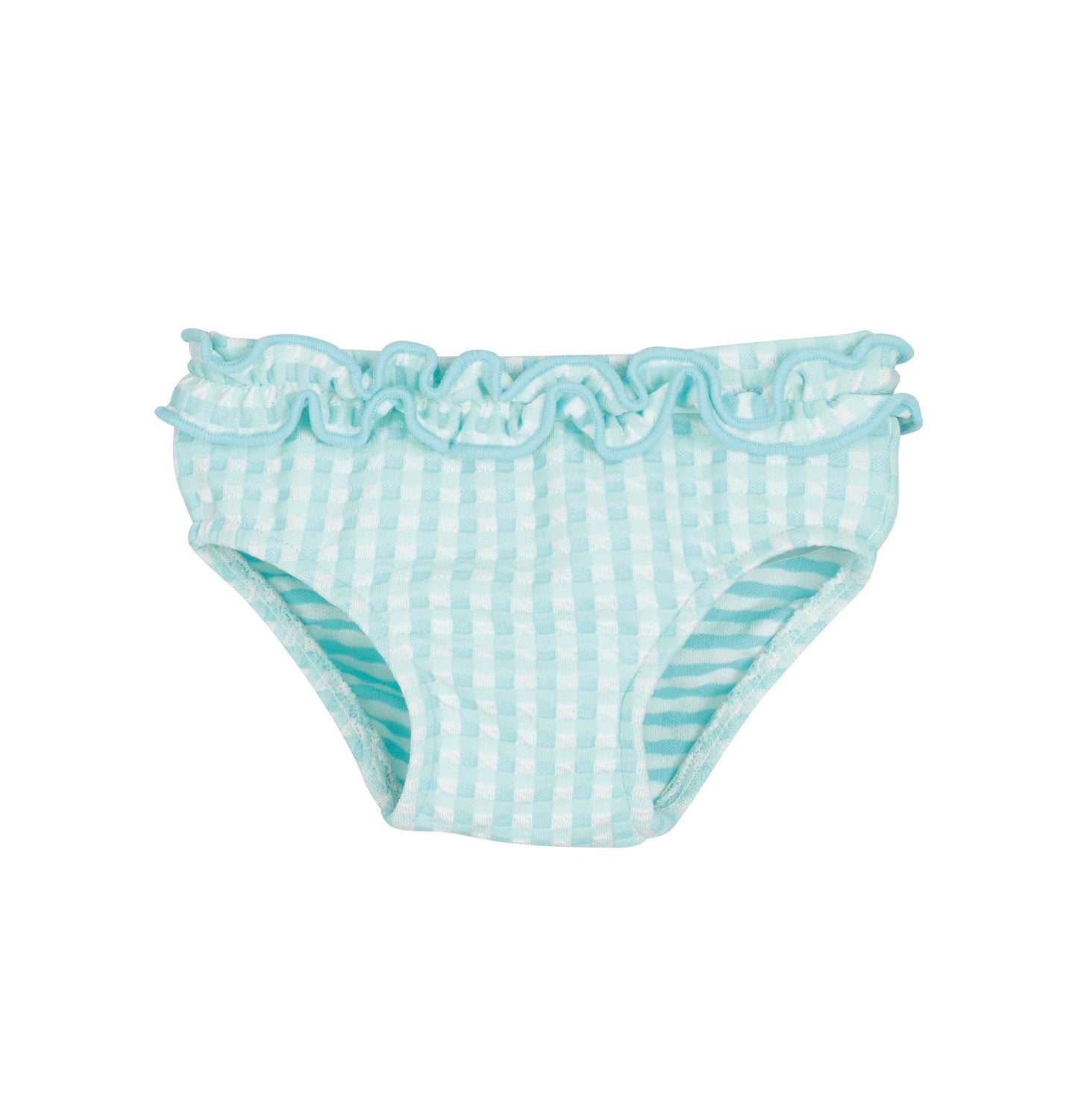 Conjunto baño niña vichy turquesa