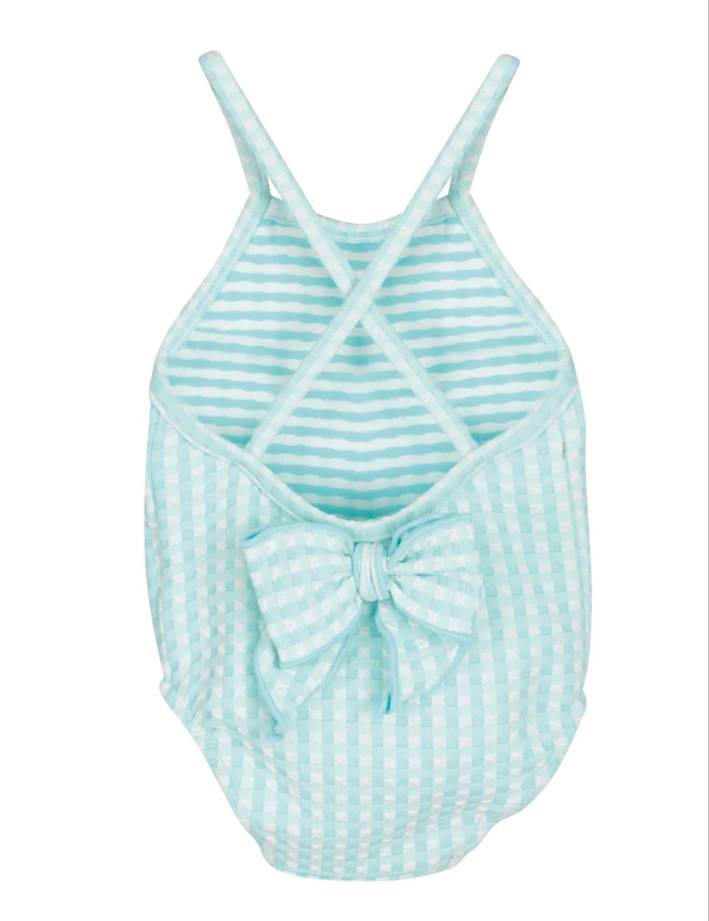 Bañador vichy turqusa