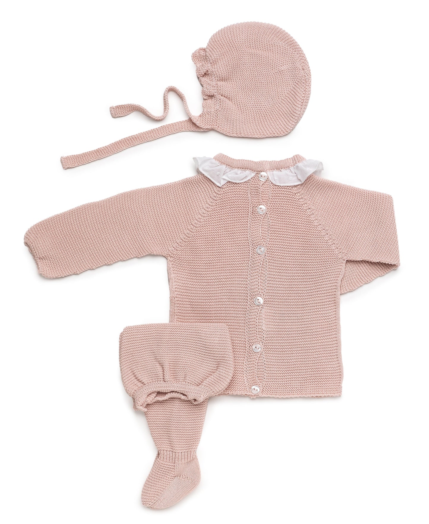 Conjunto de tres piezas punto lines calados