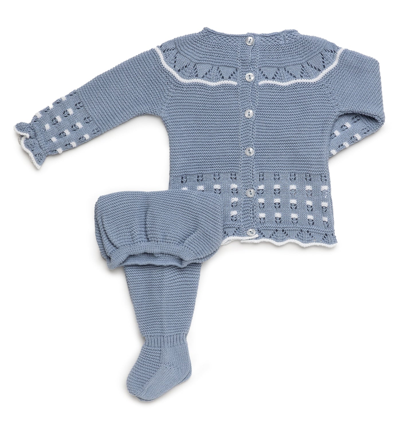 Conjunto de dos piezas empiece calado flor