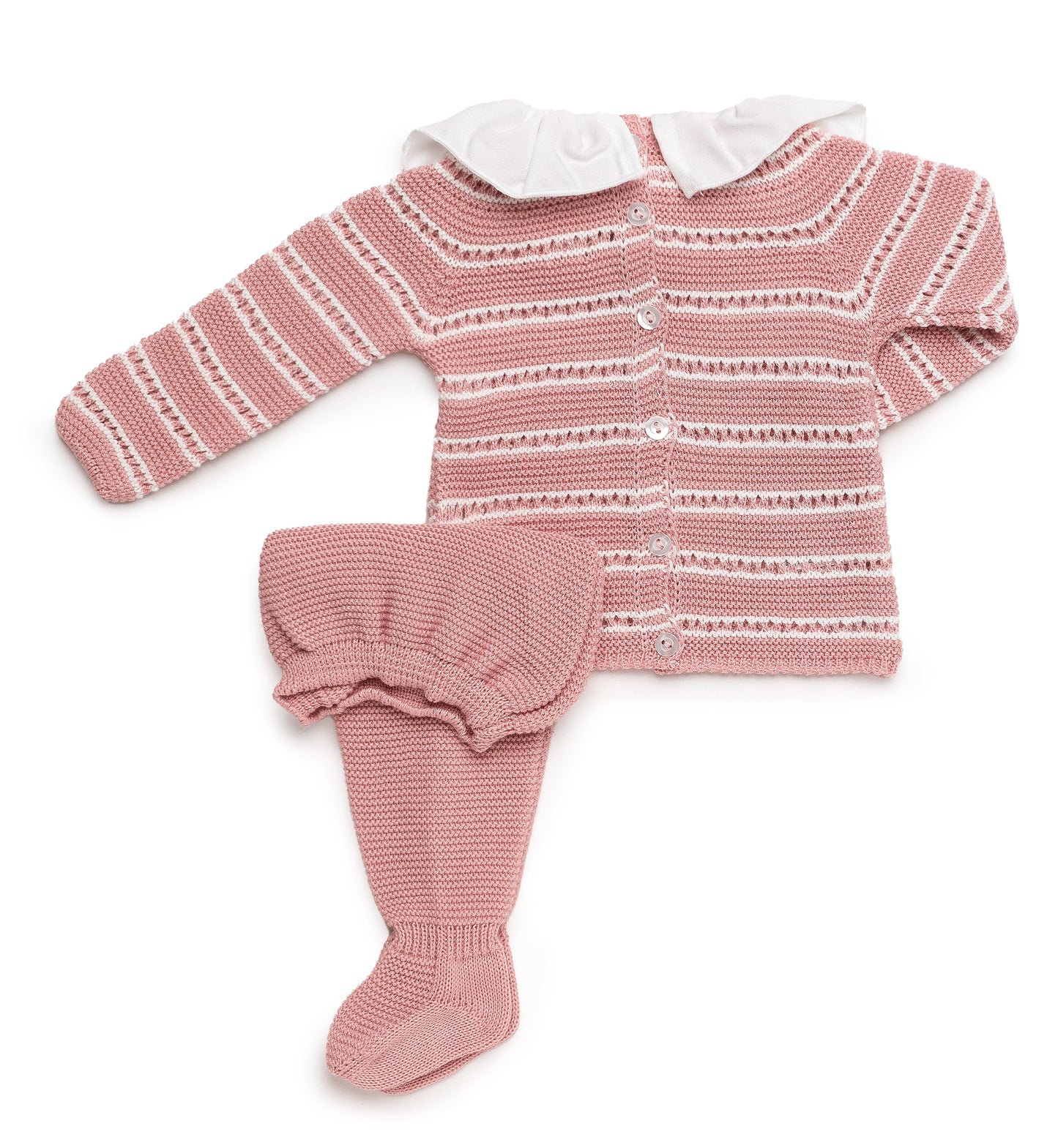 Conjunto de dos piezas lin calado pasacintas