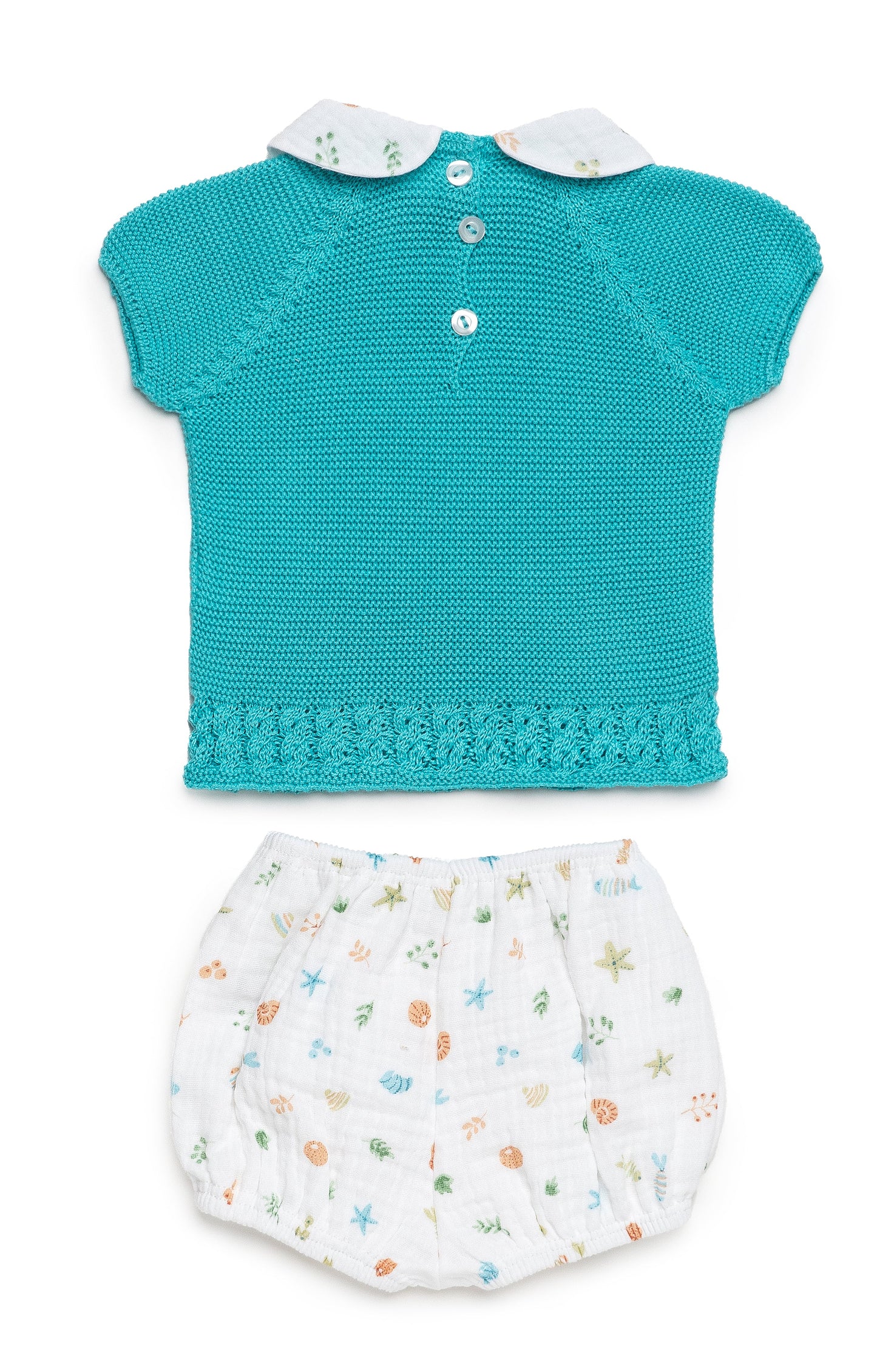 Conjunto con braguita tela mar