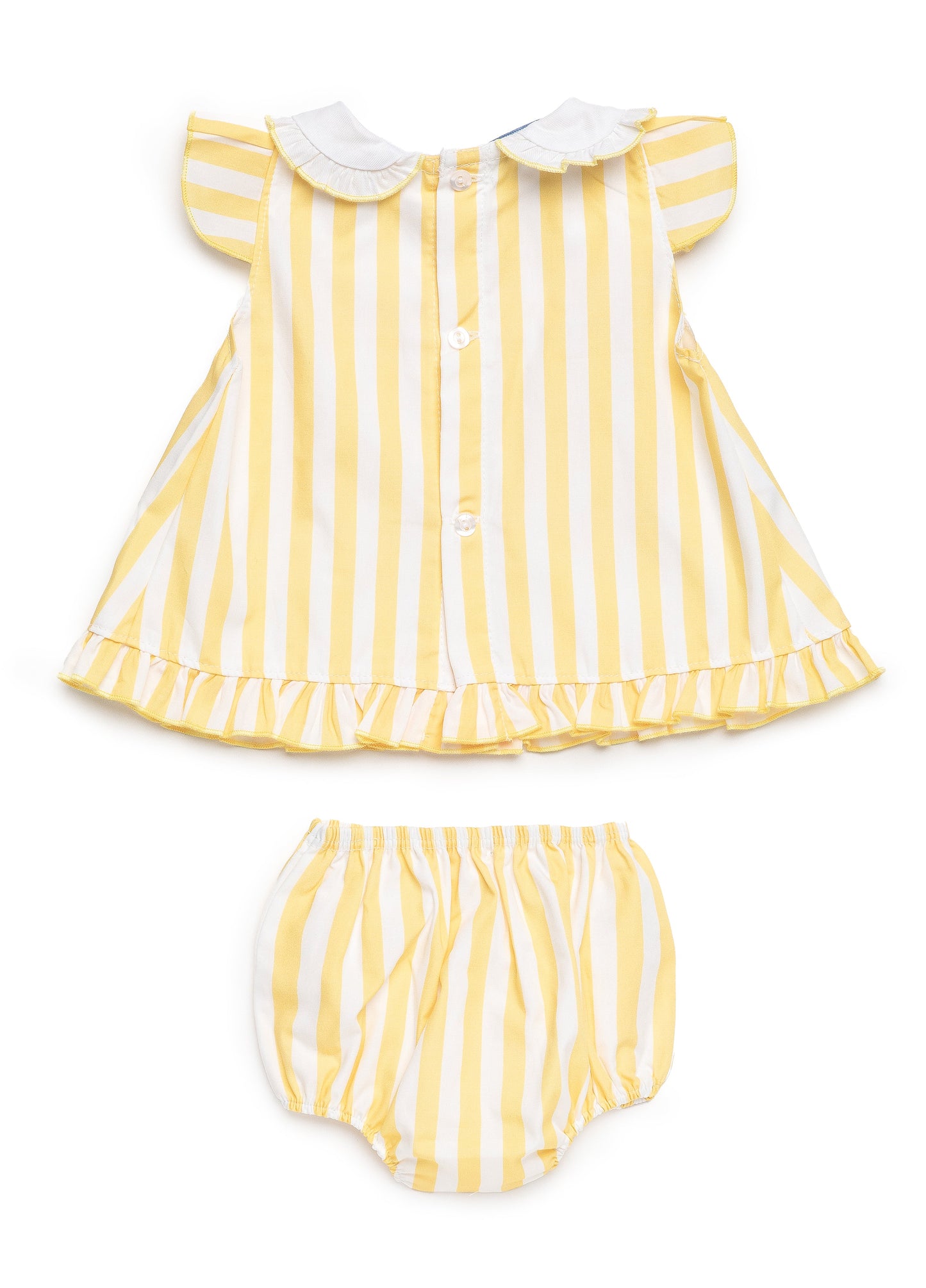 Jesusito con braga y tela rayas amarillas