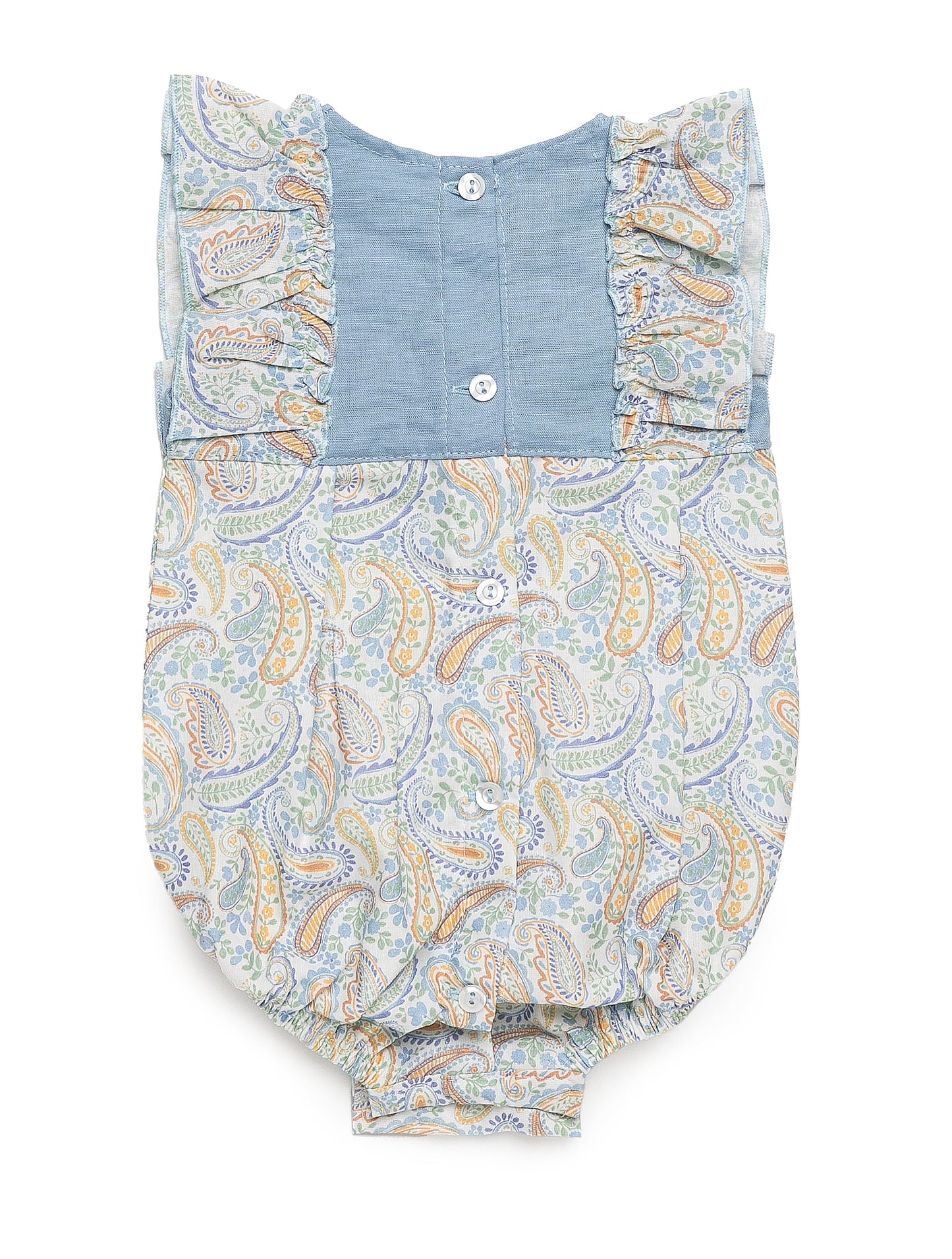 Pelele cortado en la cintura con con dos hombreras cachemiras