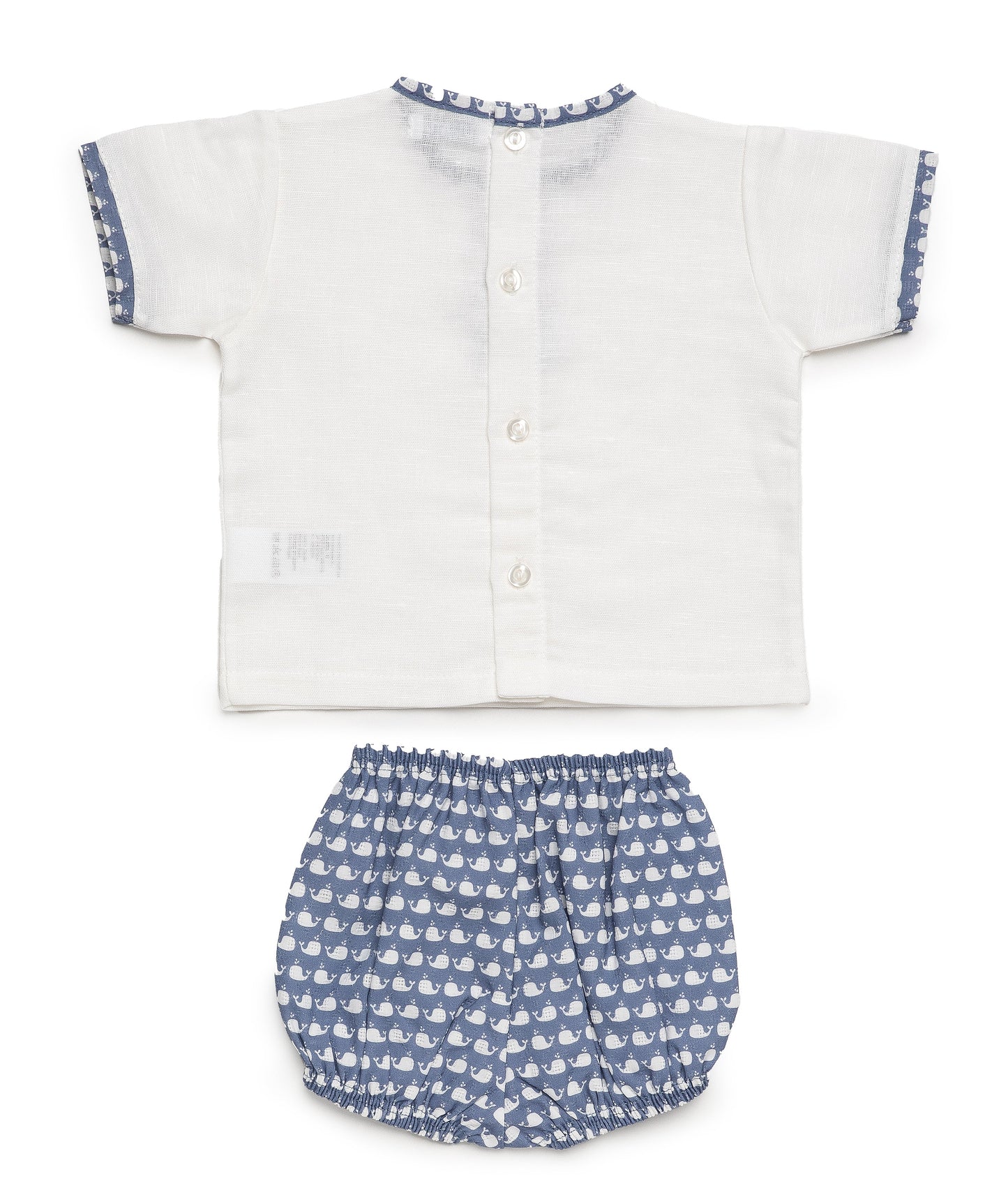 Conjunto camisa niño y ballenas