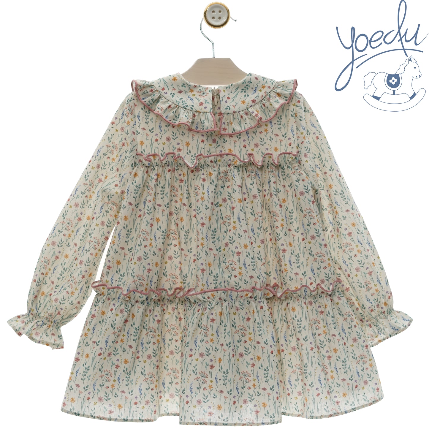 Vestido infantil flores yoedu