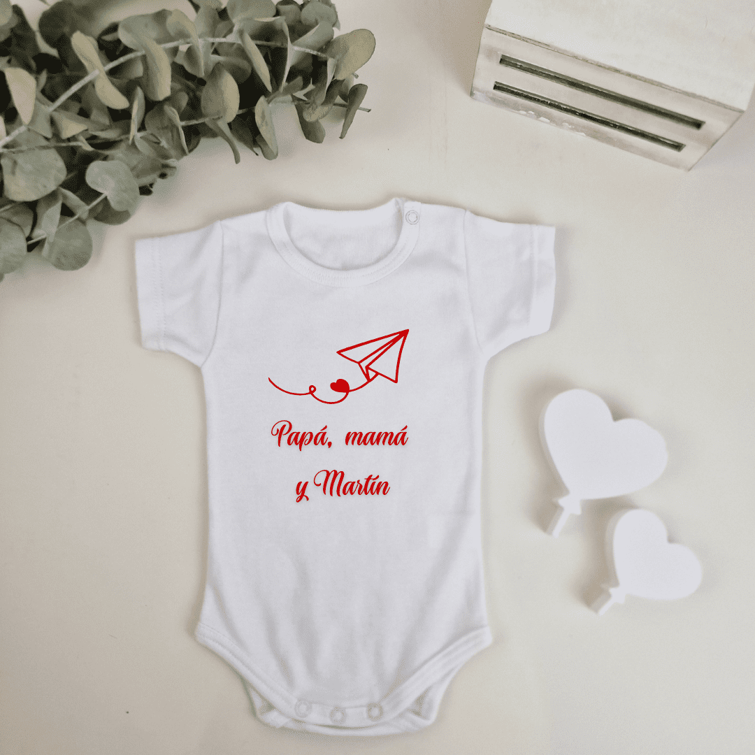 Body personalizado San Valentín - Avión