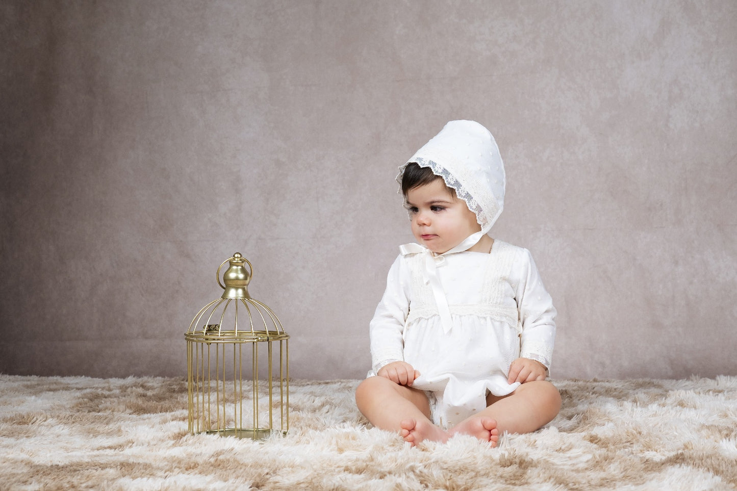 Pelele tul topos con capota - B3939