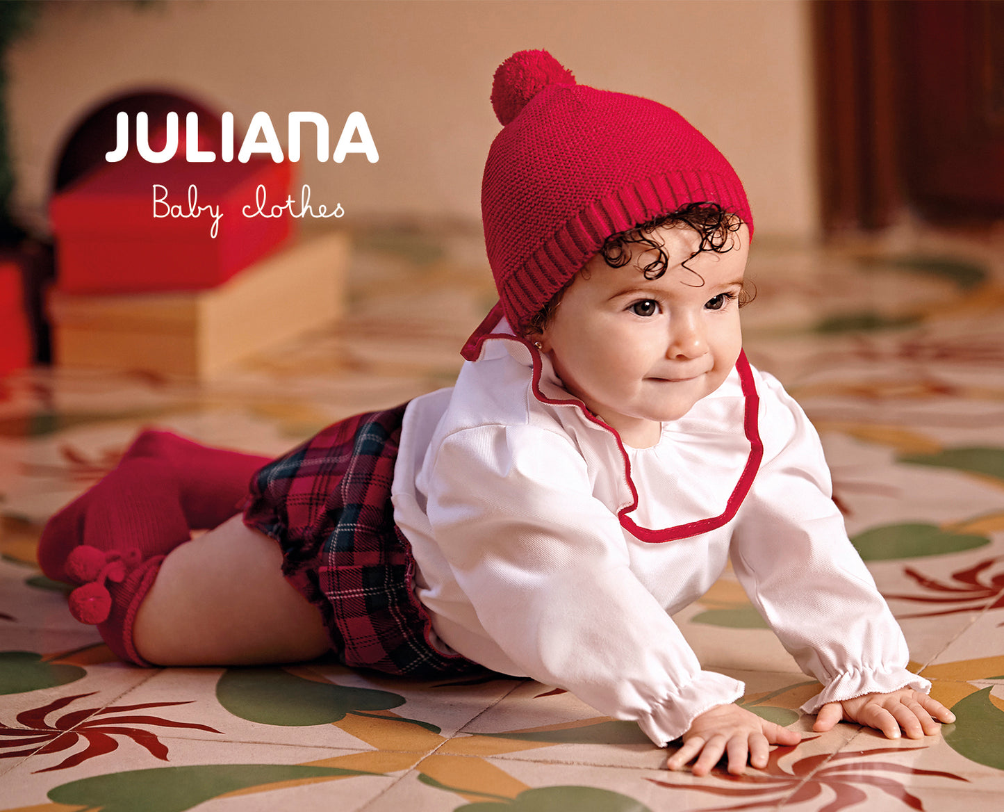 Conjunto de camisa de niña y braga de cuadros (no incluye gorro)