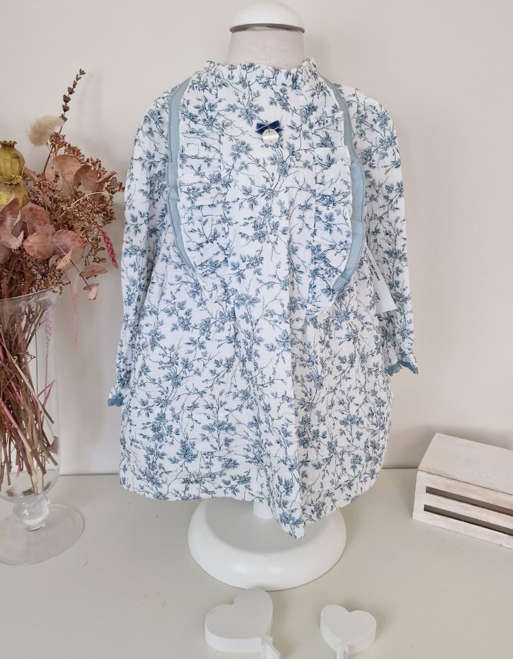 Vestido de tela azur