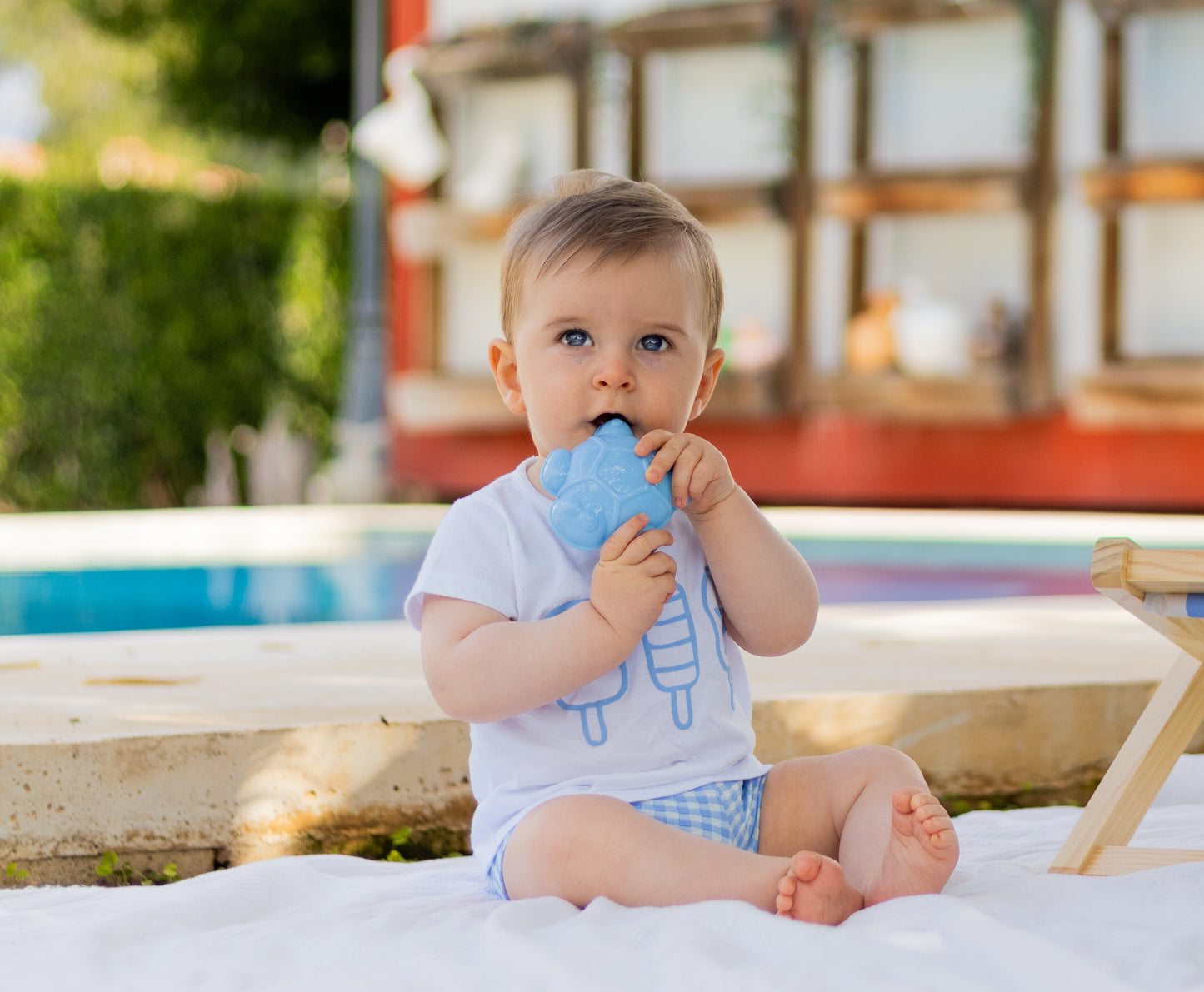 Conjunto niño baño vichy helados