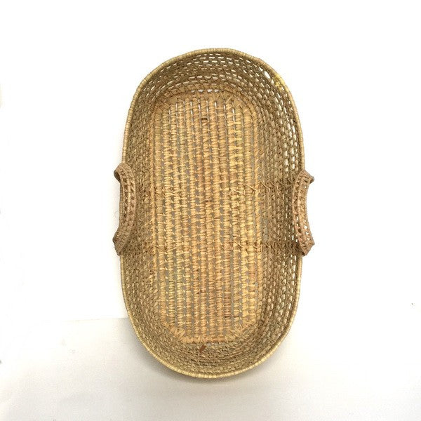 Capazo de mimbre con patas balancín