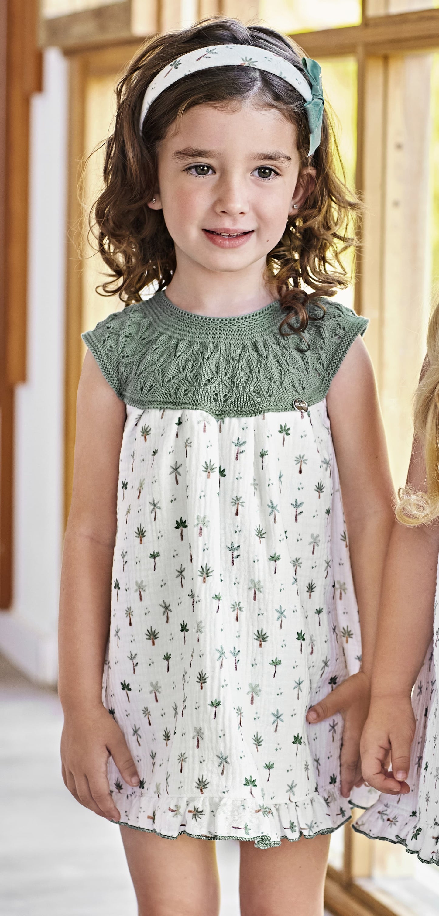 Vestido de cuerpo de punto redondo palmeras - Mistral