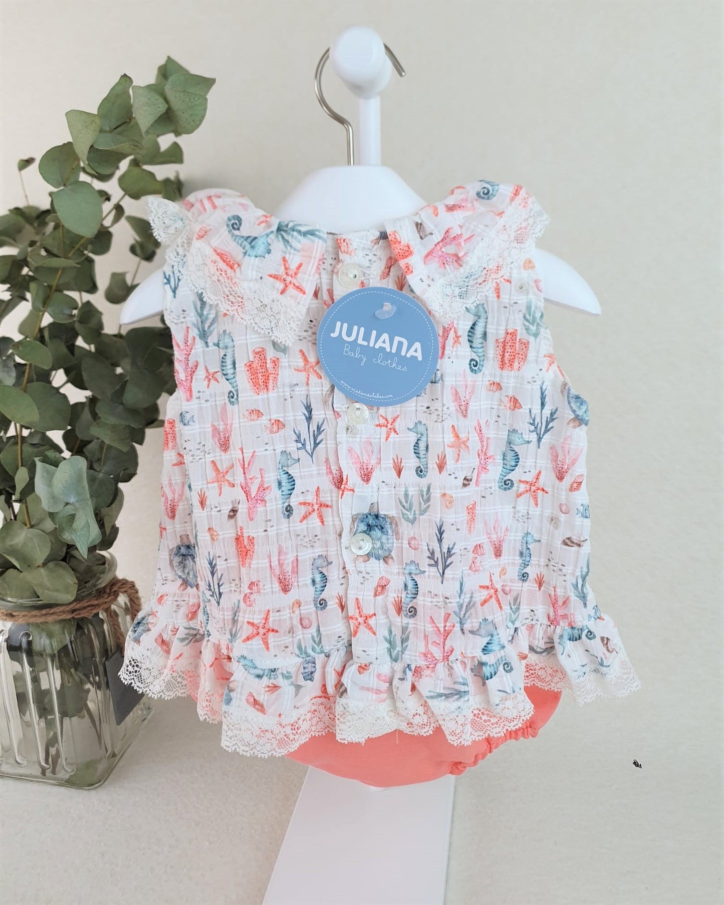 Conjunto de tela caballitos de mar
