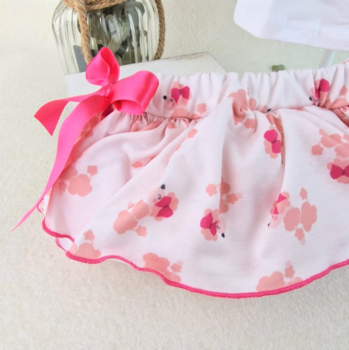 Conjunto de niña casual caniche lazo