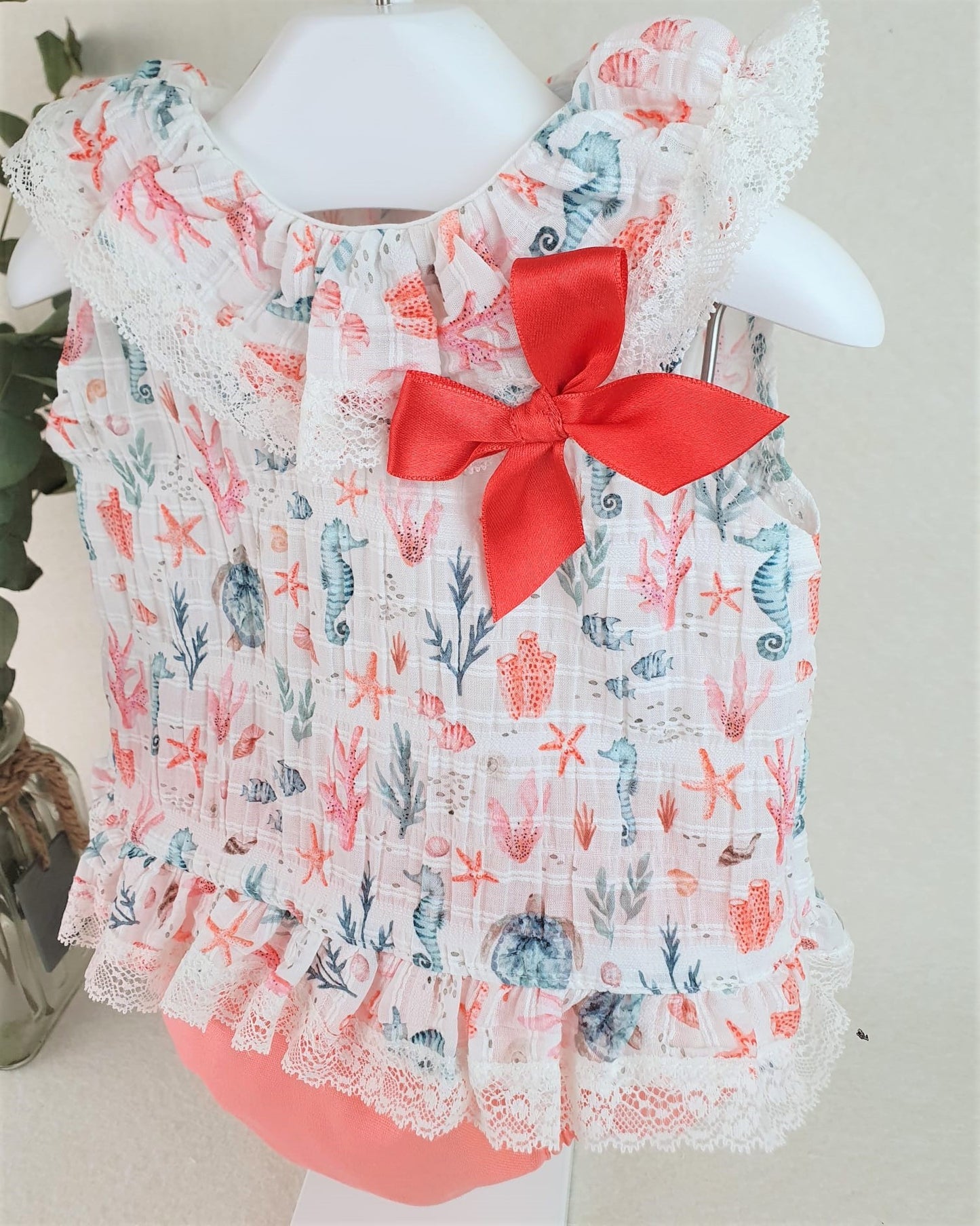 Conjunto de tela caballitos de mar