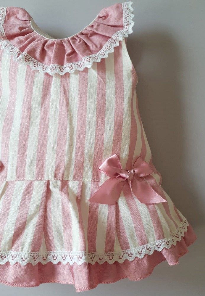 Vestido de talle bajo rayado