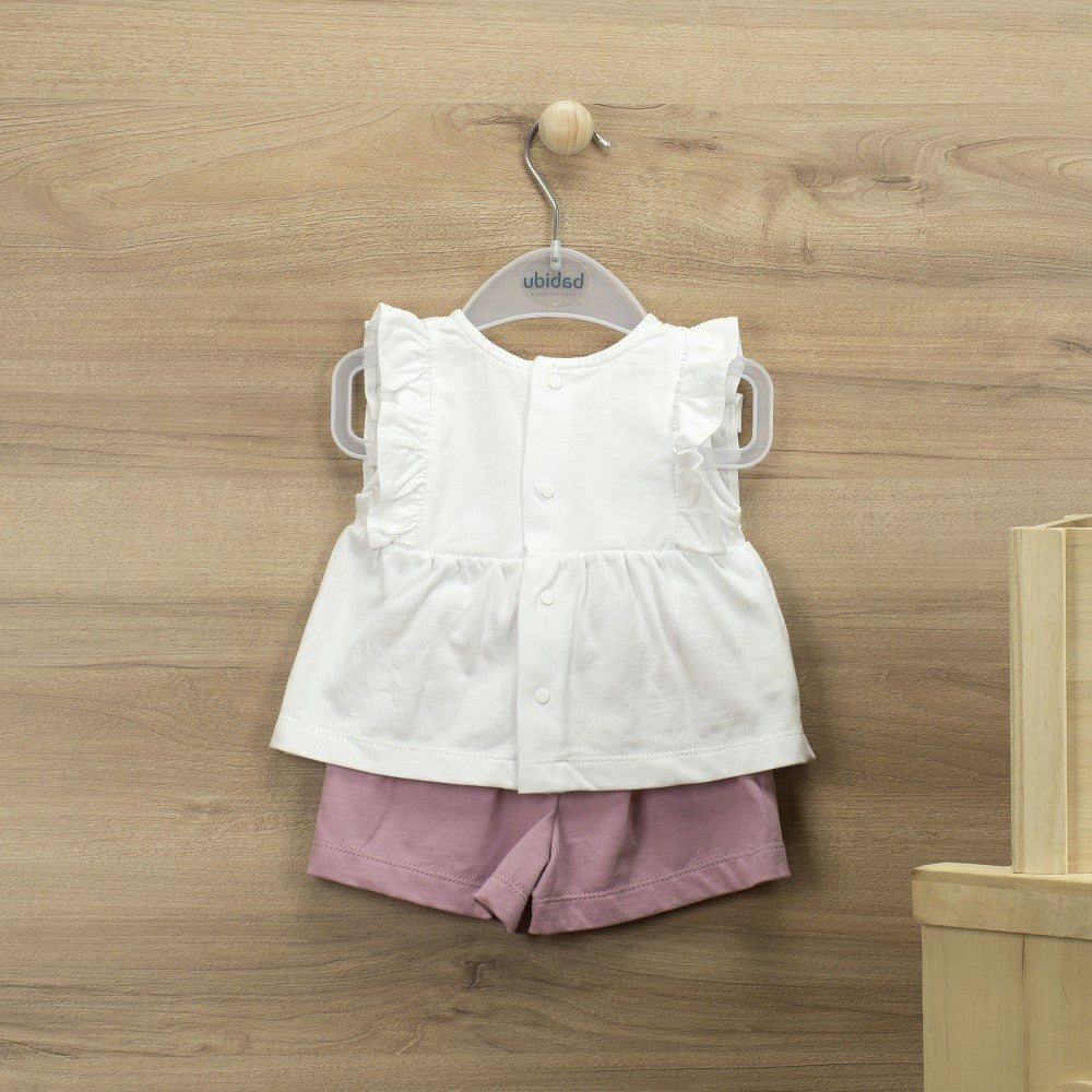 Conjunto de pantalón corto y camiseta funny