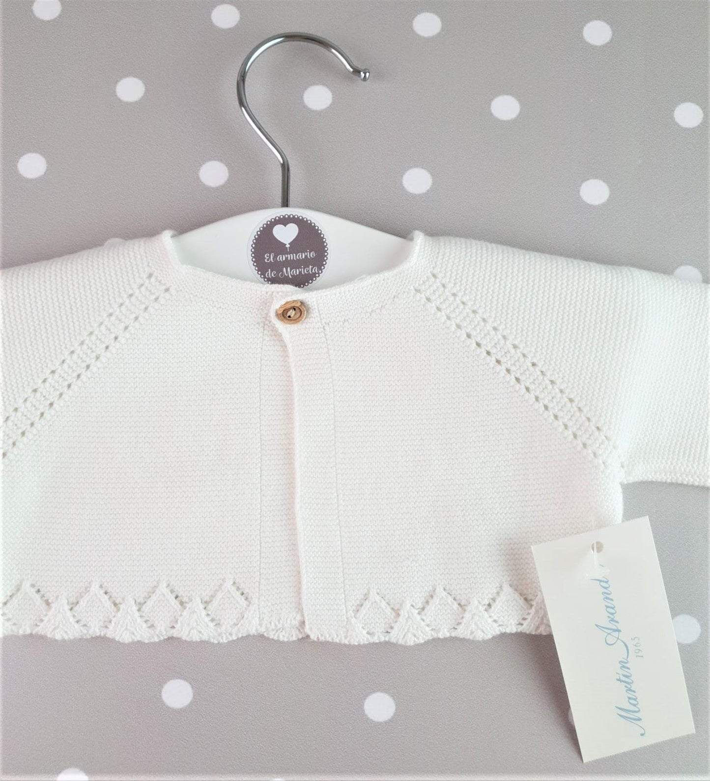 Cardigan punto corto Bordado calado