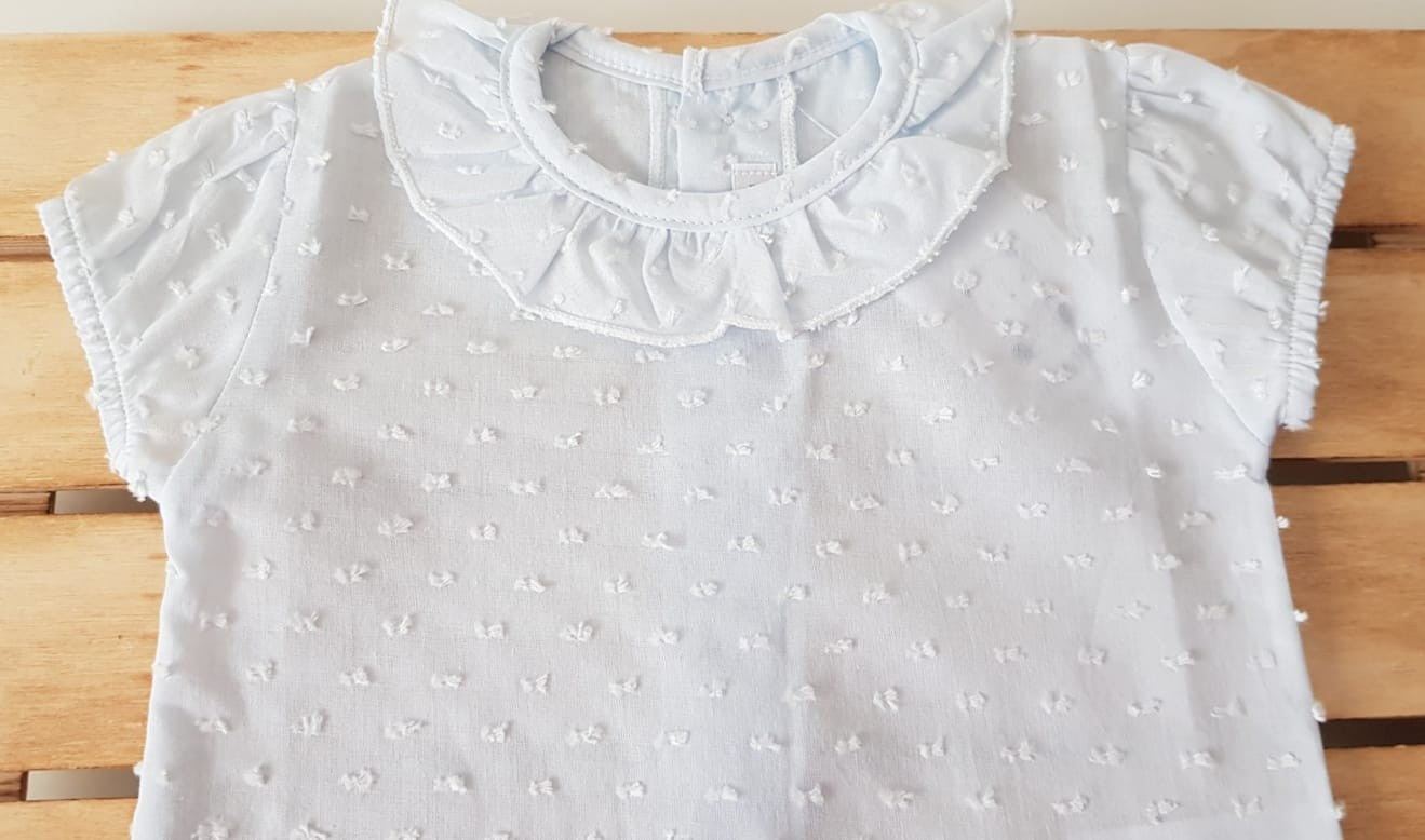 Camisa de manga corta de plumeti