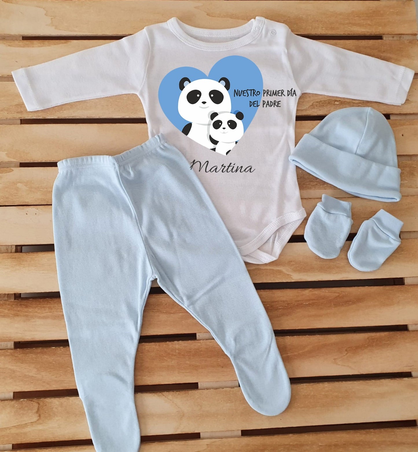Conjunto completo - Papi, tu mejor regalo está por llegar con gor