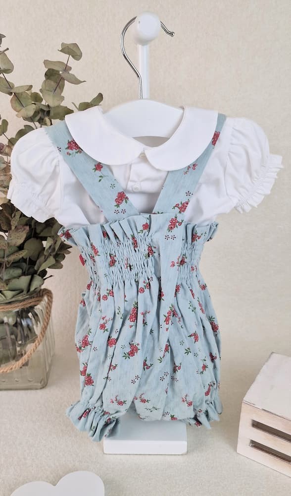 Camisa y peto de niña - Sueños de menta