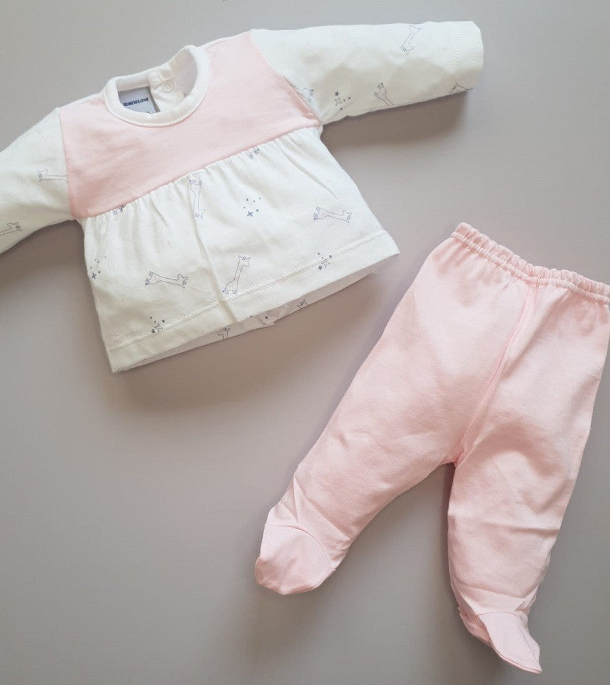 Conjunto de polaina y cuello canesú Giraffes