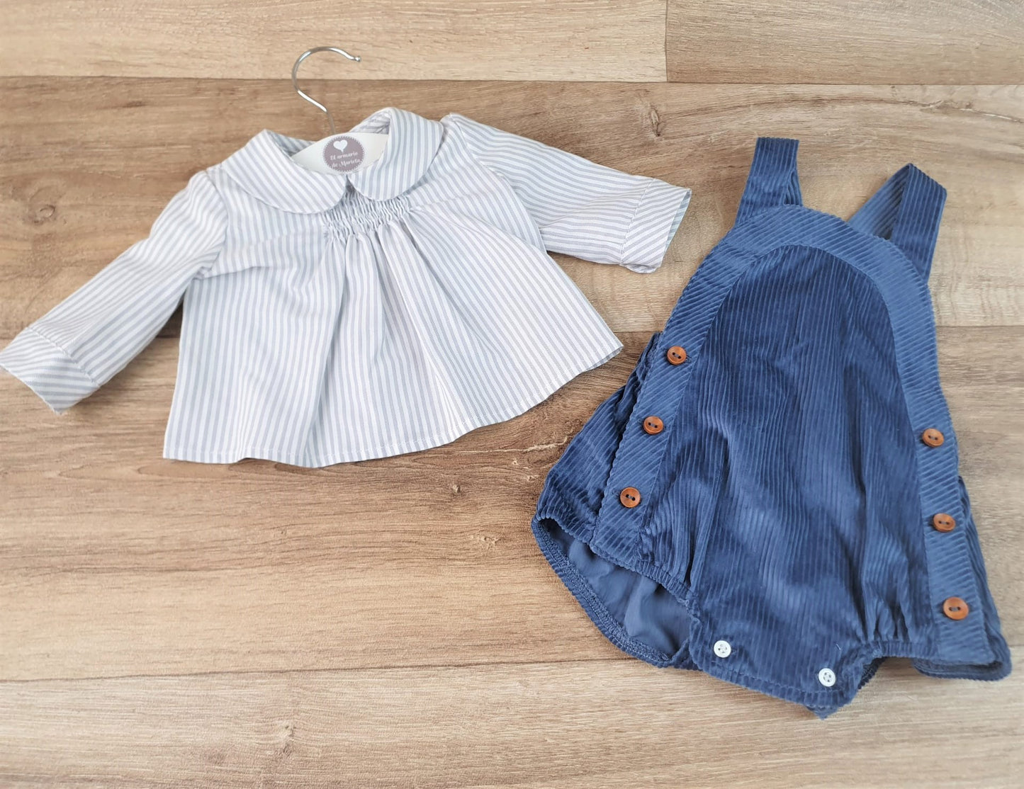 Camisa y peto de niño - Blue Essence