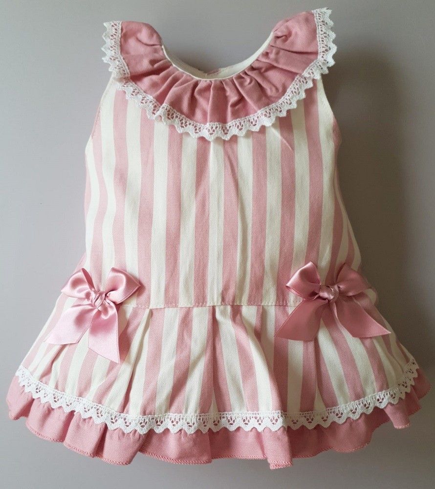 Vestido de talle bajo rayado
