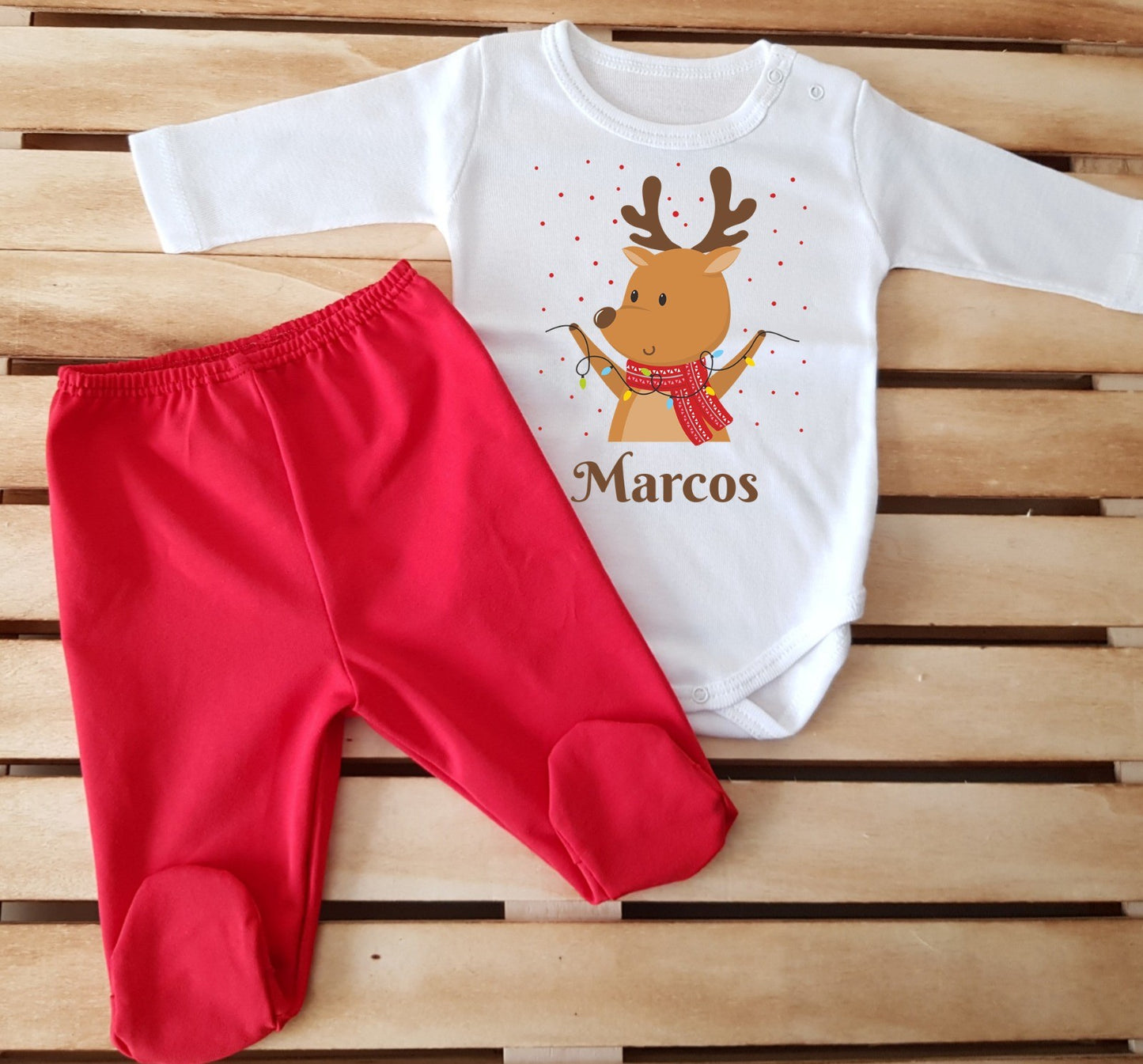 Conjunto con polaina - Reno con gorrito
